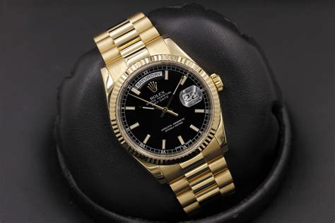 black face daydate rolex|Rolex Day-Date black dial.